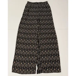 Photo of Vintage Poetry Black Geometric Print Wide Leg Pants, Size M