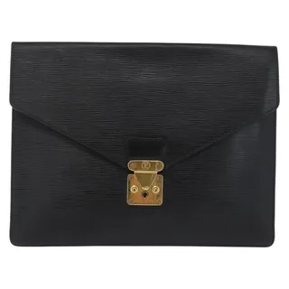 Photo of Louis Vuitton Epi Porte Documents senatur Briefcase Black