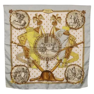 Photo of Hermes Silk Carre 90 Scarf Gray
