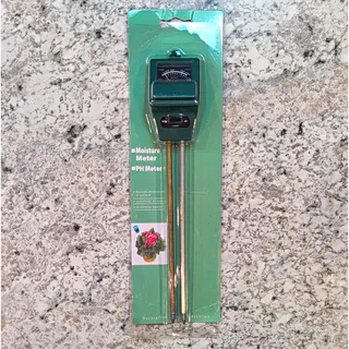 Photo of Soil Moisture & pH Meter Analog Display Electric Metal/Plastic Solar Green Small