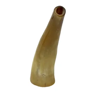 Photo of Polished Bovine Horn Blowing Horn Primitive Decor 8.5"