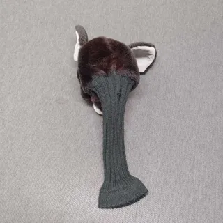 Photo of Vintage Black Dog Golf Club Headcover Plush Puppy Novelty Knit Sock Fairway Wood