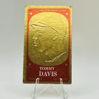Photo of Tommy Davis #49 1965 Topps Baseball Embossed Los Angeles Dodgers Bent Corners