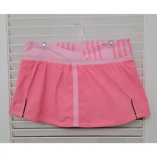 Photo of Lululemon Run:Athletica W's 10 Pop Orange Pace Skirt Running Skirt W/Shorts Skort