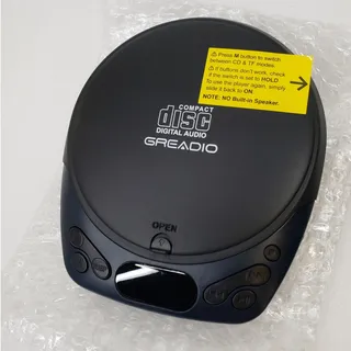 Photo of GREADIO Portable CD Player Model CD 40 Rechargeable Personal Discman Black