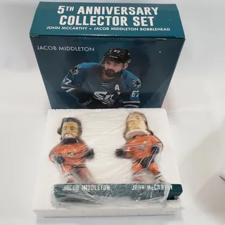 Photo of John McCarthy & Jacob Middleton San Jose Barracuda Sharks Bobblehead HOCKEY NHL