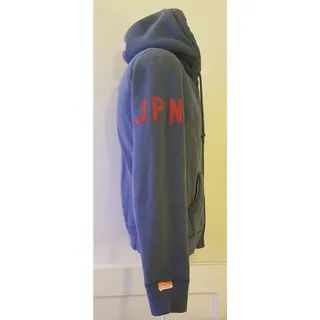 Photo of Superdry Mens Premium Fleece Hoodie Size Medium Gray Jacket Thick heavy hooded