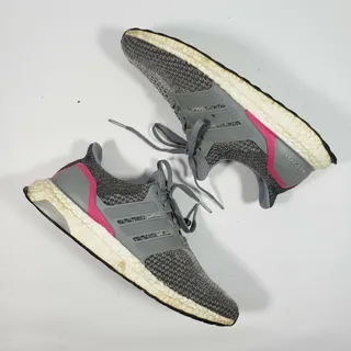 Photo of Adidas Ultra Boost 2.0 Women's Running Shoes Pink Gray AQ5936 - Size US 9.5