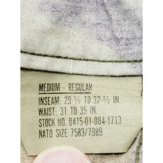 Photo of Trousers Woodland Camouflage Pattern COMBAT Army Pants 1997 Medium Regular EXCLT