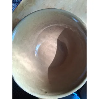 Photo of Vtg Yelloware 9 Inch Mixing Bowl w/Brown Stripe (3156)