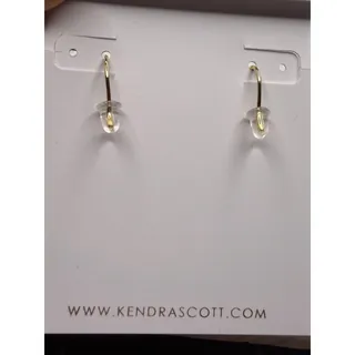 Photo of Kendra Scott Haisley Heart Bow Gold Drop Earrings Blush DollyParton