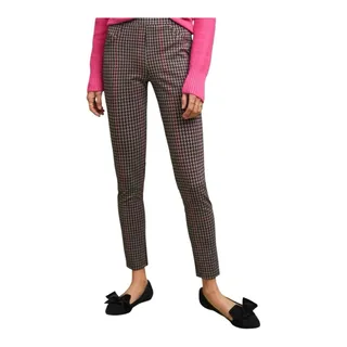 Photo of Sanctuary NWT Medium Houndstooth Pull On Pants Burgundy Indie Dark Academia