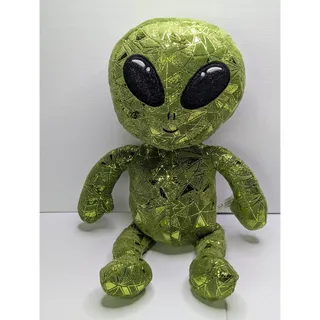 Photo of Caravan Softoys Cosmo 2 Green Sparkle Alien Plush 16" Metallic Stuffed Toy