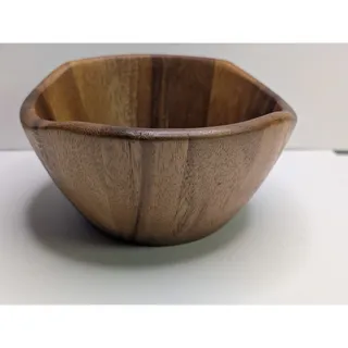 Photo of Split P International Wood Bowl 6.5" Made Thailand Small Serving Salad Bowl