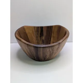 Photo of Split P International Wood Bowl 6.5" Made Thailand Small Serving Salad Bowl