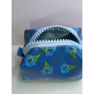 Photo of Leland Gal Blue Floral Eco Leather Dopp Cosmetic Toiletry Travel Bag Michigan