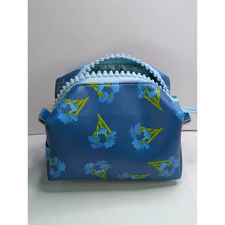 Photo of Leland Gal Blue Floral Eco Leather Dopp Cosmetic Toiletry Travel Bag Michigan