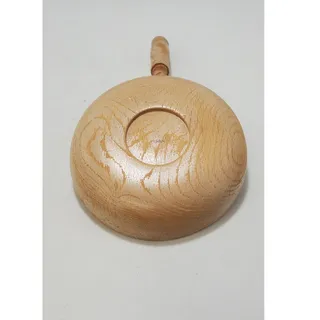 Photo of Royalty MCM (1960's) Maple, Hand Painted, Fighting Roosters Snack Bowl