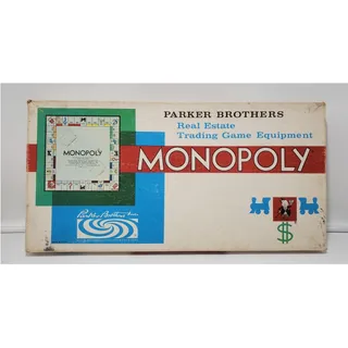 Photo of Vintage Parker Brothers 1961 Classic Monopoly Board Game  Original PRE-OWNED