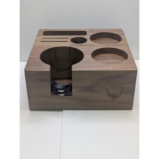 Photo of KNODOS 54mm Walnut Espresso Tamping Station V3 Portafilter Holder Breville