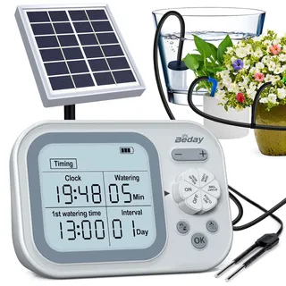 Photo of Solar Drip Irrigation System, 490 Timer Modes, 50FT Automatic Plant Watering Kit