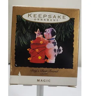 Photo of 1993 Hallmark Keepsake Lighted Ornament Magic Series Dog's Best Friend