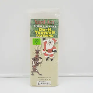 Photo of Woodcraft Pattern 'Falling Santa w/Deer' Vtg 1993 **NEVER USED**