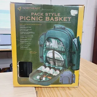 Photo of BackPack Style Picnic Basket Northeast Outfitters EUC