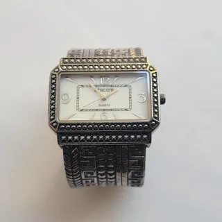 Photo of Chico's Womens Watch White Dial Silver Case Silver Bangle Bracelet Quartz