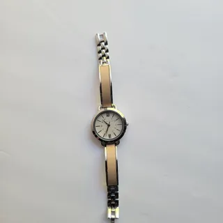 Photo of Anne Klein AK/2487 Womens Watch White Dial Silver Case Beige Bracelet Quartz