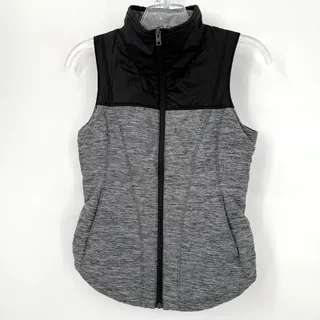 Photo of The North Face Women's S Gray Black Hybrid Insulated Full Zip Vest Hiking