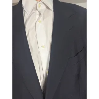 Photo of Tom Ford Navy Blue Cashmere Mohair peak Lapel Blazer Suit Jacket 56IT 44R US Men