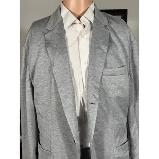 Photo of Copied - Brunello Cucinelli Knit stretch Blazer Cotton Silk Gray 46R US Unstructured EUC
