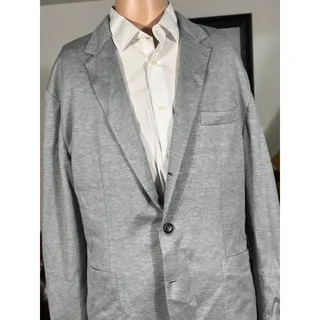 Photo of Copied - Brunello Cucinelli Knit stretch Blazer Cotton Silk Gray 46R US Unstructured EUC