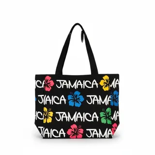 Photo of Robin Ruth Jamaica Tote Zip Top Tropical Hibiscus Souvenir Bag NEW