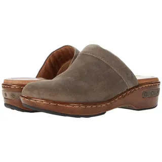 Photo of Born Bandy Clog Grey Distressed Leather Slip On Shoes Casual Women's Size 8 M