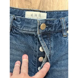 Photo of We The Free Free People Denim Cut Off Shorts Button Fly Size 28"