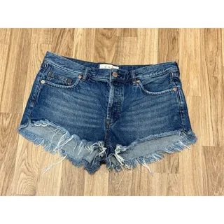 Photo of We The Free Free People Denim Cut Off Shorts Button Fly Size 28"