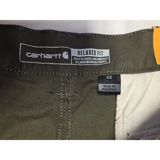 Photo of Carhartt Men Rugged Flex Relaxed Fit Canvas Cargo Shorts Olive Green 44