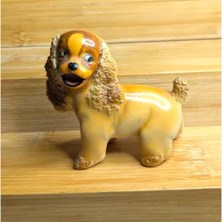 Photo of Vintage MCM Spaghetti Trim Cocker Spaniel Dog Porcelain Figurine Japan