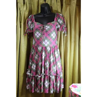 Photo of Blackmilk Clothing Tartan Christmas Tea Dress Small NWT