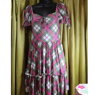 Photo of Blackmilk Clothing Tartan Christmas Tea Dress Small NWT