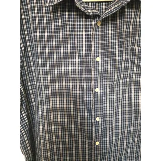 Photo of Puritan Shirt Mens 2XL Navy Blue Plaid Short Sleeve Button Up Casual 50-52 XXL