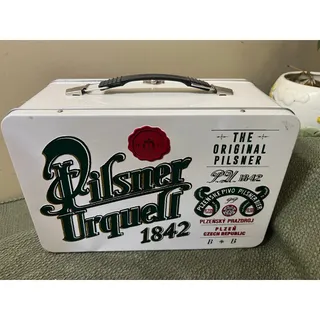 Photo of Pilsner Urquell Beer Metal Lunch Box / Advertising Tin