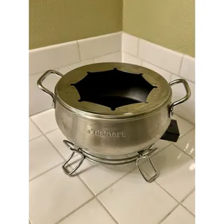 Photo of Cuisinart Electric Fondue Pot Stainless Steel Nonstick Good Condition No Sticks