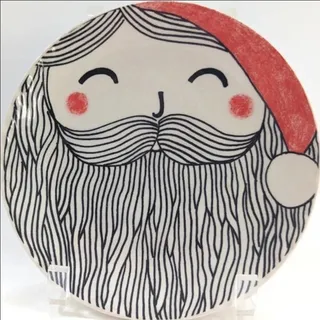Photo of Anthropologie Santa Canape Plate by Kristina Saywell | Krafty K Design Ceramic