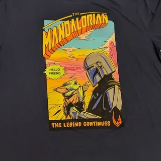 Photo of Disney Star Wars Mandalorian Men 2XL Short Sleeve Graphic Shirt Baby Yoda Grogu