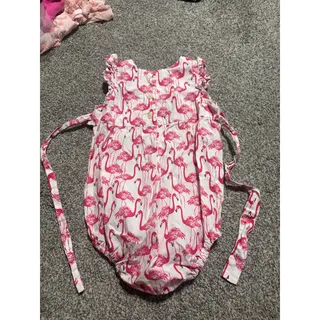 Photo of Classic Prep girls 18-24 month AOP flamingo outfit