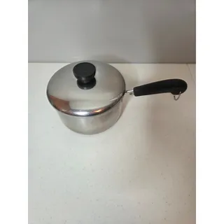 Photo of Revere Ware 1.5 Quart Stainless Steel Saucepan Pot w Lid Vintage USA