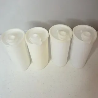Photo of Vintage Tupperware Sweet Saver Syrup Sugar Dispensers With Flip Lid & Spout 4pc